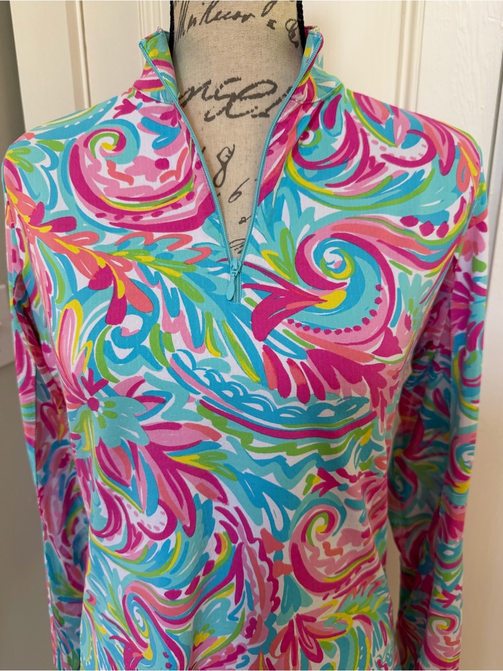 EUC IBKUL Aubrey Candy Pink Long Sleeve Top. Women's Size: M. - Picture 3 of 13